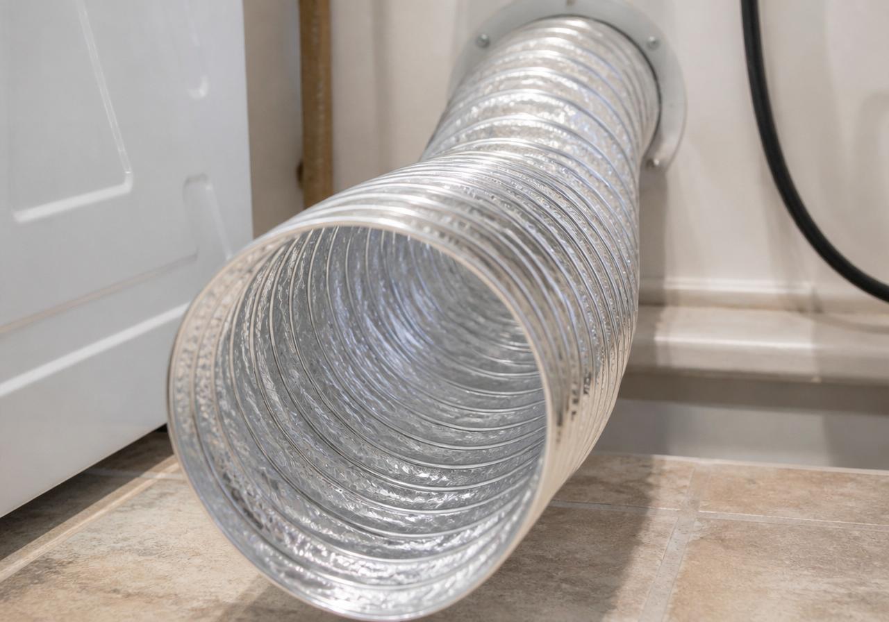 Dryer vent line — after cleaning